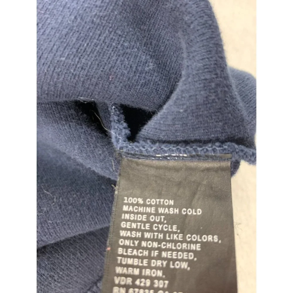 Nautica 100% Cotton V-Neck Midweight Sweater‎ (Men's Large) Blue